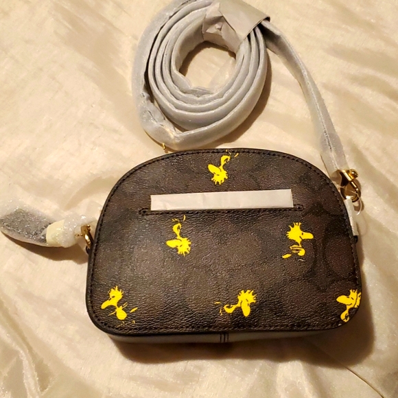 NWT Coach Coach X Peanuts Mini Serena Crossbody Woodstock Print & Card Wallet - Picture 3 of 6